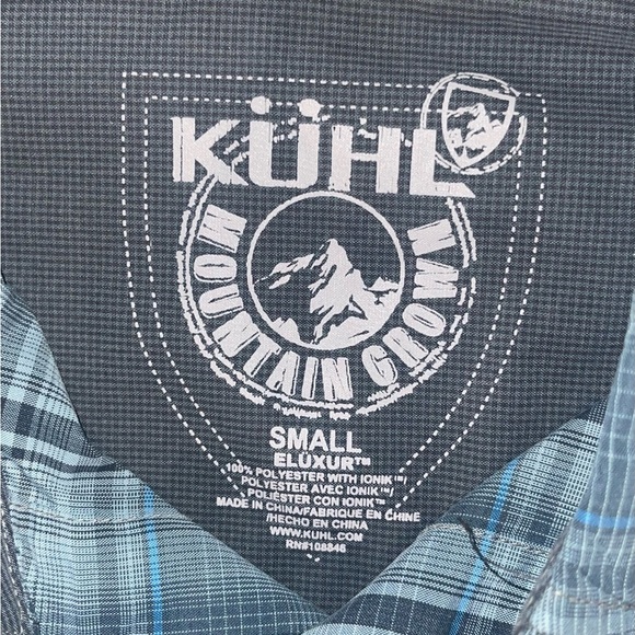 Men’s Kuhl Long Sleeve Button Down Shirt Blue Plaid Size Small - Picture 8 of 11